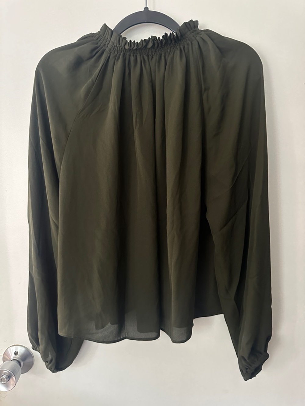 Madewell Olive Peasant Blouse - Picture 8 of 9